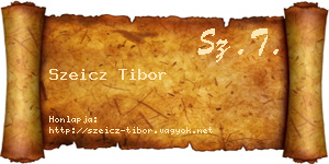 Szeicz Tibor névjegykártya